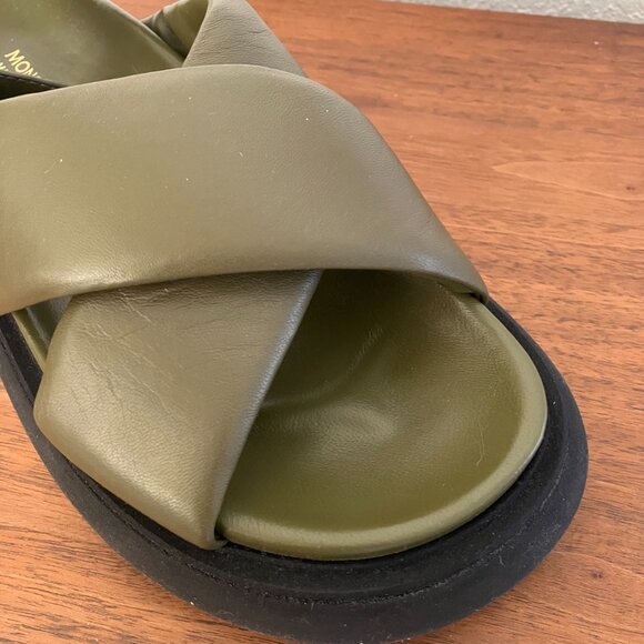 Moncler Crossover -strap Leather Sandals Size 7 - Picture 7 of 7